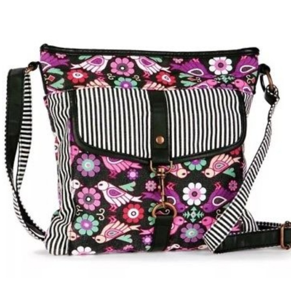 NWT Canvas printed crossbody bag